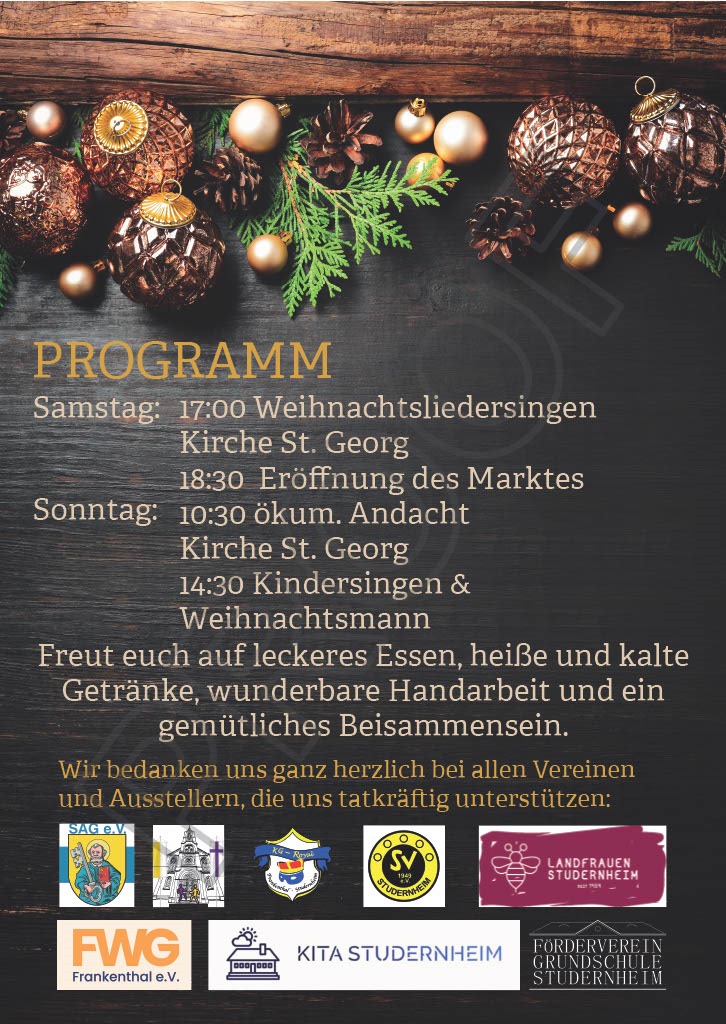 Erste Seite des Fyler zum Weihnachtsmarkt 2024